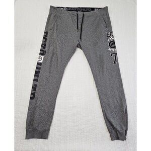 Ecko Unltd Men's 2XL Grey Big Logo‎ Adjustable Waist Jogger Pants Vintage EUC